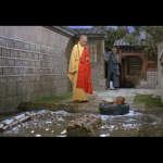 The film spends a long time on his training at Shaolin. We see him fail several Chambers over-and-over, emphasizing both the character's humanity and his growth as a martial artist.